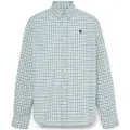 Timberland Timberlandtil mænd. TB0A5M2EEYN1 Grøn skjorte i stretch-poplin (3XL), Casual, Bomuld, Lange ærmer