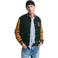 Gant Ganttil mænd. 7006483 Blend Varsity-jakke grøn (S), Casual, Bomuld