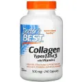 Doctors Best Kollagen type 1 og 3 med C-vitamin, 500mg - 240 kapsler