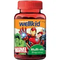 Vitabiotics - Wellkid Marvel Multi-Vits, 50 gummies, jordbærsmag