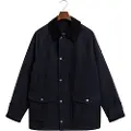 Gant Ganttil mænd. 7006498 Navy-lagdelt forårsjakke (L), Casual, Genanvendt polister, Bæredygtig, Blå