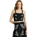 Pepe Jeans Pepe Jeanstil kvinder. PL305051 Earby-top i bomuldspoplin, sort (S), Casual, Uden ærmer/stropper