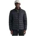 Gant Ganttil mænd. 7006298 Letvægtsdunjakke, sort (XS), Casual, Genanvendt polister, Bæredygtig