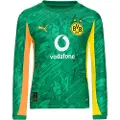 Puma Borussia Dortmund 25/26 Goalkeeper Long Sleeve Jersey Youth, Clothing, Archive Green/Intense Orange, 7-8Y