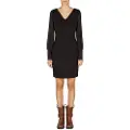 Armani Exchange AIX Armani Exchangetil kvinder. XW000756AF16136UC001 Elegant sort kjole (XS), Party, Viscose, Lange ærmer