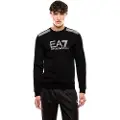 Emporio Armani EA7til mænd. 7M001127_AF10377 Sweatshirt 7 Lines ASV sort (XXS), Casual, Bomuld, Lange ærmer