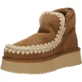 Mou Moutil kvinder. MU.FW681000A Ankelstøvler i læder Mini Eskimo Platform brun (38), 8-10, Ingen, Casual