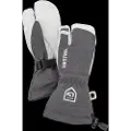 Hestra Army Leather Heli Ski, 3-finger skihandsker, junior, grå
