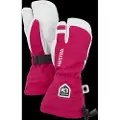 Hestra Army Leather Heli Ski, 3-finger skihandsker, junior, pink