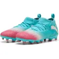 Puma FUTURE 8 MATCH RE-CHARGE FG/AG Football Boots Youth, Shoes, Hero Blue/White/Sunset Pink, 33