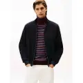 Tommy Hilfiger Tommy Hilfigertil mænd. MW0MW42070 Harrington-jakke i navy fløjl (XXL), Casual, Bomuld, Lange ærmer, Blå