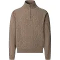 Hackett Lambswool Cable Halv Lynlås Sweater