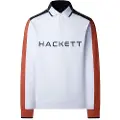 Hackett London Hackett Londontil mænd. HM5500008 Polo Multi hvid (L), Casual, Sport, Bomuld, Lange ærmer