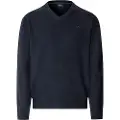 Hackett Londontil mænd. HM7000076 Navy V uldpullover (S), Casual, Bomuld, Blå