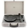 AVCOM Suitcase Turntable with Bluetooth Cream