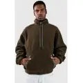 Rhythm Sherpa Half-Zip Fleecepullover grøn