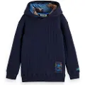 Scotch & Soda Relaxed Fit Quilted Patchwork Hættetrøje