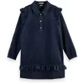 Scotch & Soda Corduroy Ruffle Details Kjole Med Lange ærmer