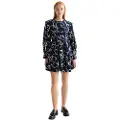 Scotch & Soda Scallop Trim Langærmet Kort Kjole