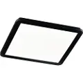 TRIO Kvadratisk loftslampe sort 40 cm inkl. LED 3-trins dæmpbar IP44 - Lope