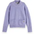 Scotch & Soda Mock Neck Front Pockets Trøje