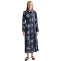 Scotch & Soda Belted Pleated Hem Langærmet Midi-kjole
