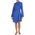 Emporio Armani Emporio Armanitil kvinder. EW000817_AF12201 Kjole i hør, blå (M), Casual, Linned, Lange ærmer