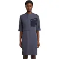 G-Star G-Startil kvinder. D26962-D522-H392 Skjorte med halv stolpelukning kjole blå (S), Casual, Viscose, 3/4 ærmer
