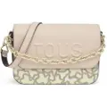Tous TOUStil kvinder. 2002185451 Kæde Kaos Icon medium messenger taske beige, sort (OSFA), Casual, Polyuretan