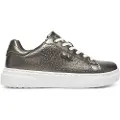 Pepe Jeans Pepe Jeanstil kvinder. PLS00039 Eaton Gala sølvfarvede lædertøfler (40), Sølvfarvet, Fast, Blonder, Casual