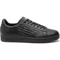 Emporio Armani EA7unisex. X8X001_XCC51 Classic Cc læder sneakers sort (40), Fast, Blonder, Casual