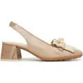 Hispanitas Hispanitastil kvinder. HV253945 Beige Hanoi læder-sandaler (38), 3-5 cm, Ingen, Casual