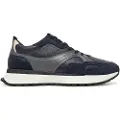 Hugo Boss BOSStil mænd. 50548782 Jonah læder-sneakers navy (42), Fast, Blonder, Casual, Blå