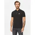 Emporio Armani EA7til mænd. 8NPF13_PJRGZ Premium poloshirt sort (M), Casual, Polyester, Korte ærmer