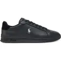 Ralph Lauren Polo Ralph Laurentil mænd. 809965072002 Heritage Court II Læder Sneakers sort (45), Fast, Blonder, Casual