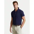 Ralph Lauren Polo Ralph Laurentil mænd. 710713130006 Custom Slim Fit polo shirt i blød navy bomuld (S), Casual, Korte ærmer, Blå