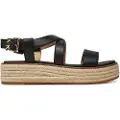 Michael Kors Michael Korstil kvinder. 40S5LYFS1L Lynn læder sandaler sort (37), 3-5 cm, Spænder, Casual