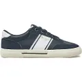 Pepe Jeans Pepe Jeanstil mænd. PMS31060 Kenton Club navy træningssko i læder (45), Fast, Ruskind, Blonder, Casual, Blå