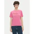 Pepe Jeans Pepe Jeanstil kvinder. PL506072 Rumer lyserød T-shirt (M), Casual, Pink, Bomuld, Korte ærmer