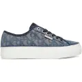 Calvin Klein Jeans Calvin Klein Jeanstil kvinder. YW0YW01965 Blå jacquard-træningssko med logo på platformen (38), Stof, Fast, Blonder, Casual