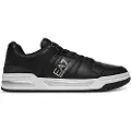 Emporio Armani EA7unisex. X8X234_XK422 Court lædersko sort (44 2/3), Fast, Blonder, Casual, Sport, Tennis/padeltennis, Multisport