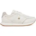 Tommy Hilfiger Tommy Hilfigertil kvinder. FW0FW08696 Off-white Runner læder-sneakers (39), Hvid, Fast, Blonder, Casual