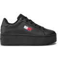 Tommy Hilfiger Tommy Jeanstil kvinder. EN0EN02518 Platform Ess lædersko sort (41), 1-3 cm, Blonder, Casual