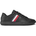Tommy Hilfiger Tommy Hilfigertil mænd. FM0FM04921 Cupsole læder sneakers sort (44), Fast, Blonder, Casual