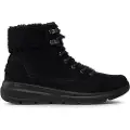 SKECHERS Skecherstil kvinder. 16677 On-the-GO Glacial Ultra læder ankelstøvler - Woodlands Black (35), Sort, Fast, 1-3 cm, Blonder, Casual, Sport, Ud
