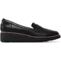 Clarks Shoes Clarkstil kvinder. 26156816 Sharon Gracie sorte lædersko (39), 1-3 cm, Ingen, Casual