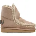 Mou Moutil kvinder. MU.FW101050A Ankelstøvler i læder Eskimo 18 glitterlogo brun (36), Fast, Ingen, Casual