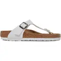 Birkenstock Birkenstocktil kvinder. 745531 Sandaler Normal Gizeh Birko-Flor hvid (36), Fast, Ingen, Casual