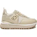 Liu Jo Liu Jotil kvinder. BA5013PX602S1185 Træningssko i læder og mesh med beige plateau (37), 3-5 cm, Blonder, Casual