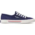 Pepe Jeans Pepe Jeanstil kvinder. PLS31287 Brady Basic sko navy (36), Stof, Fast, Blonder, Casual, Bæredygtig, Blå